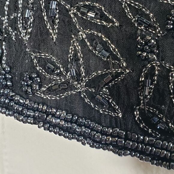 Vintage Papell Boutique Black Evening Top, Medium - Picture 3 of 6